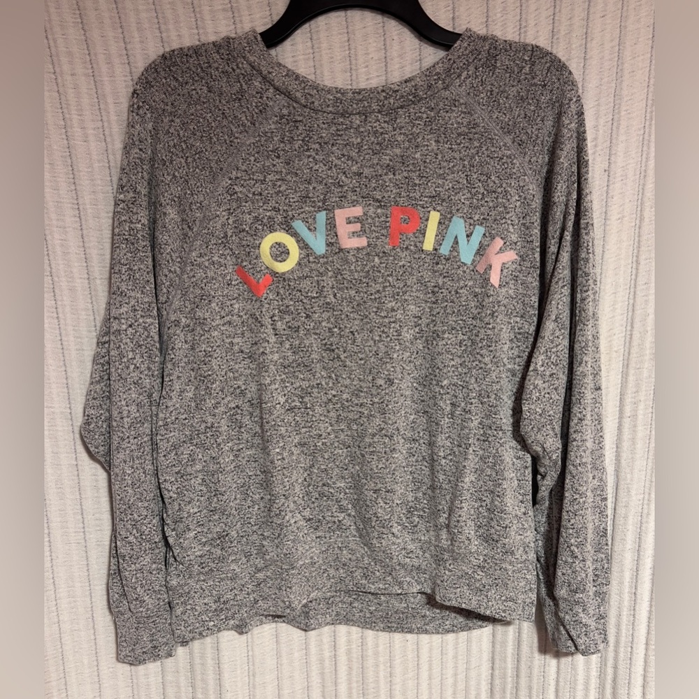 PINK Victoria's Secret Heathered Knit Long Sleeve Top